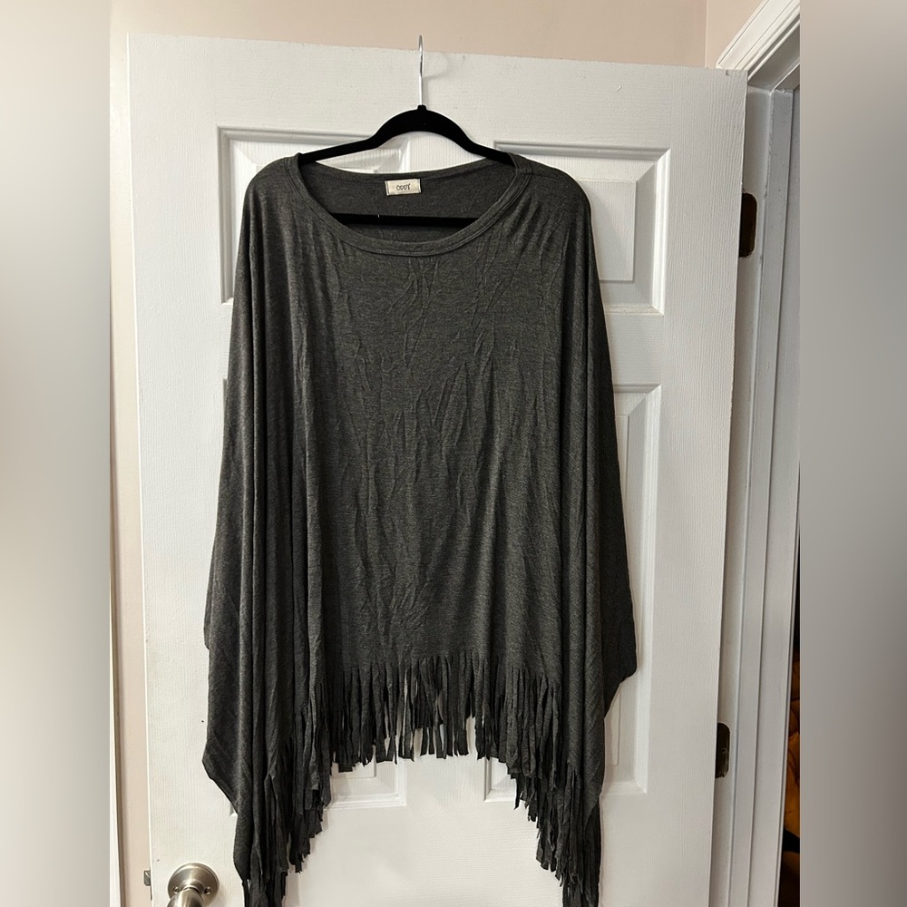 Gray poncho
